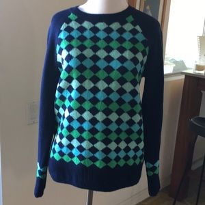 J. Crew Diamond Lambswool Sweater